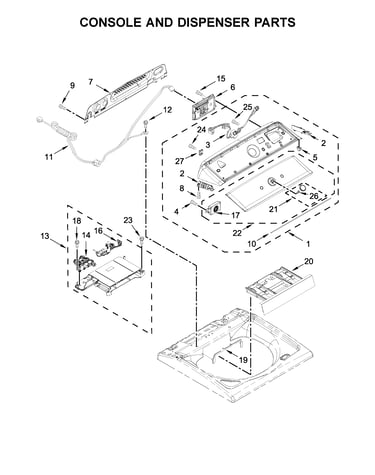 Console and dispenser parts