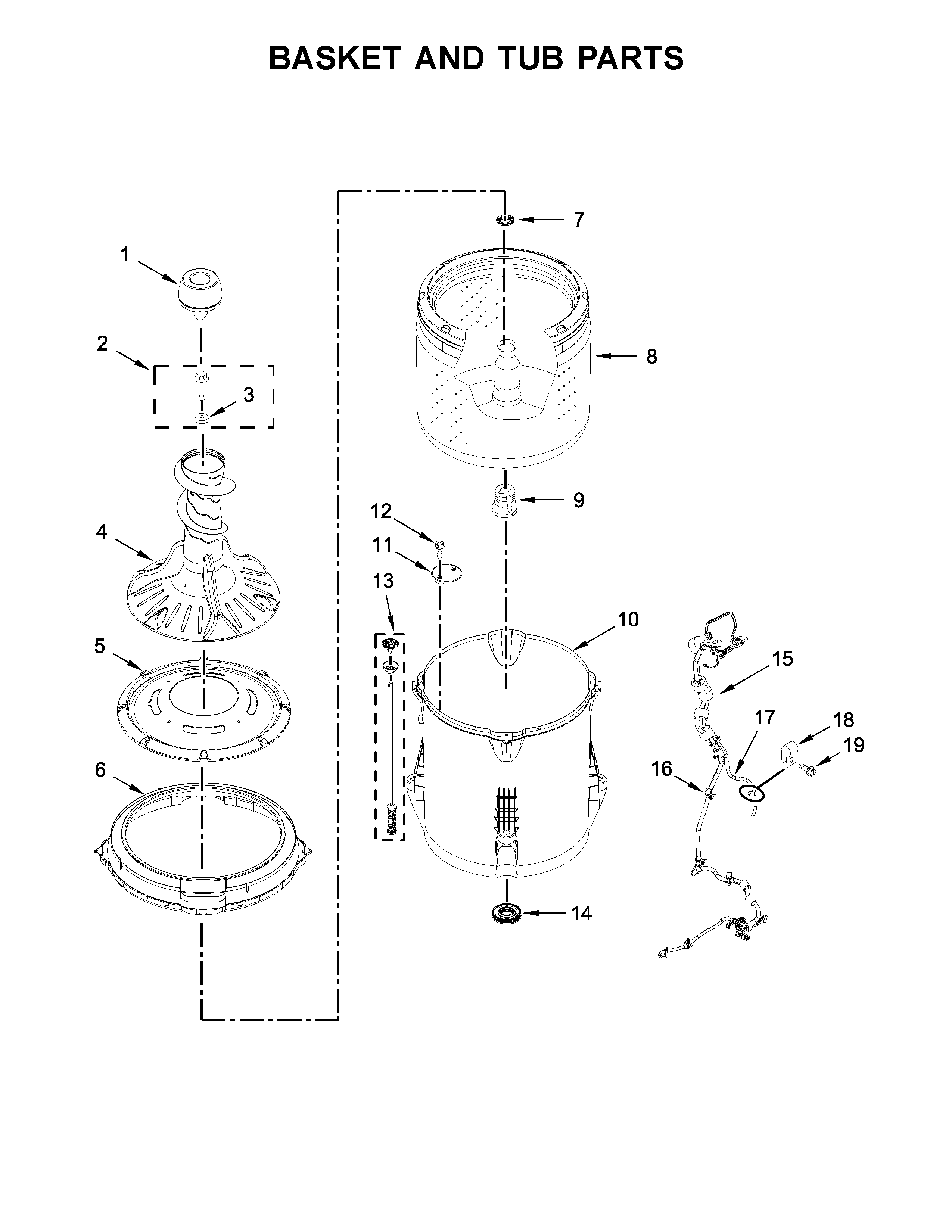 Basket and tub parts