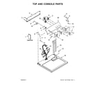 Kenmore 110C62442511 top and console parts diagram