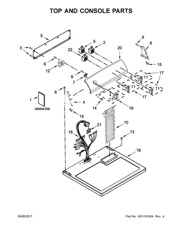 Top and console parts