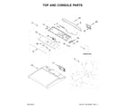 Kenmore 11078133414 top and console parts diagram
