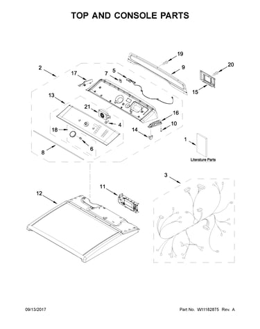 Top and console parts