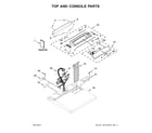 Kenmore 110C67132411 top and console parts diagram