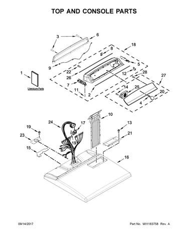 Top and console parts