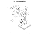 Kenmore 110C72442512 top and console parts diagram