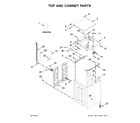 Kenmore 11020372711 top and cabinet parts diagram