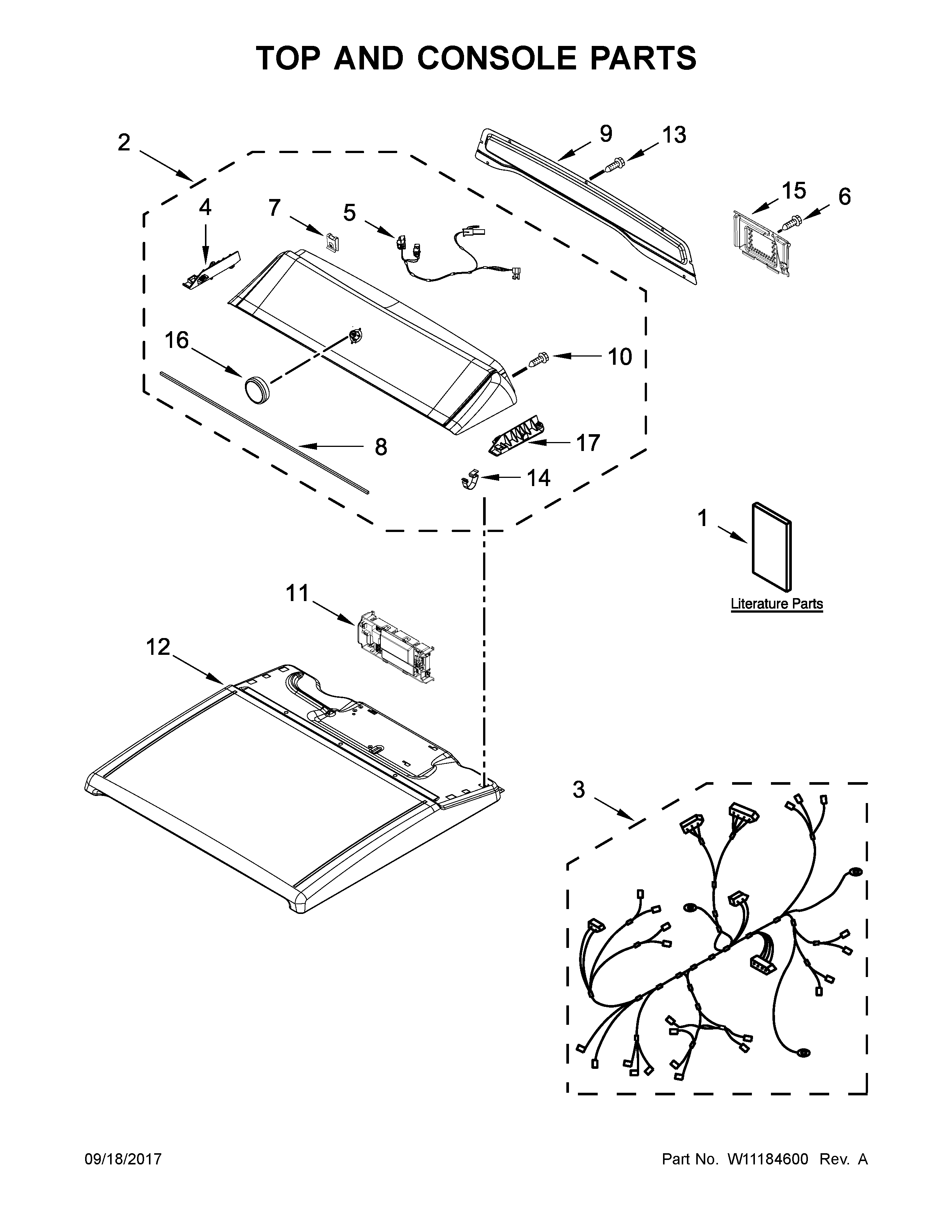 Top and console parts