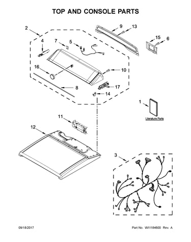 Top and console parts