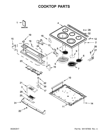 Cooktop parts