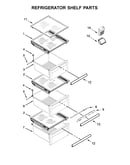 Refrigerator shelf parts