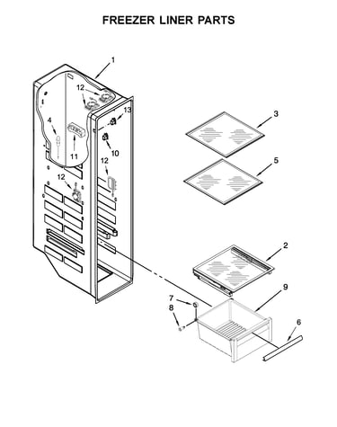 Freezer liner parts