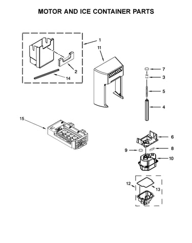 Motor and ice container parts