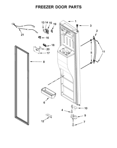 Freezer door parts