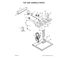 Kenmore 11065132410 top and console parts diagram