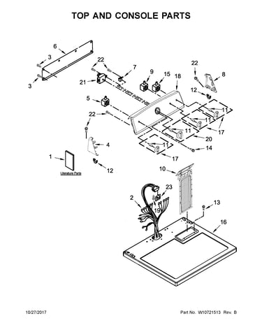 Top and console parts