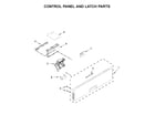 Kenmore Elite 66512776K315 control panel and latch parts diagram
