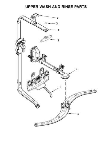 Upper wash and rinse parts