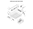 Kenmore Elite 66512776K315 upper rack and track parts diagram