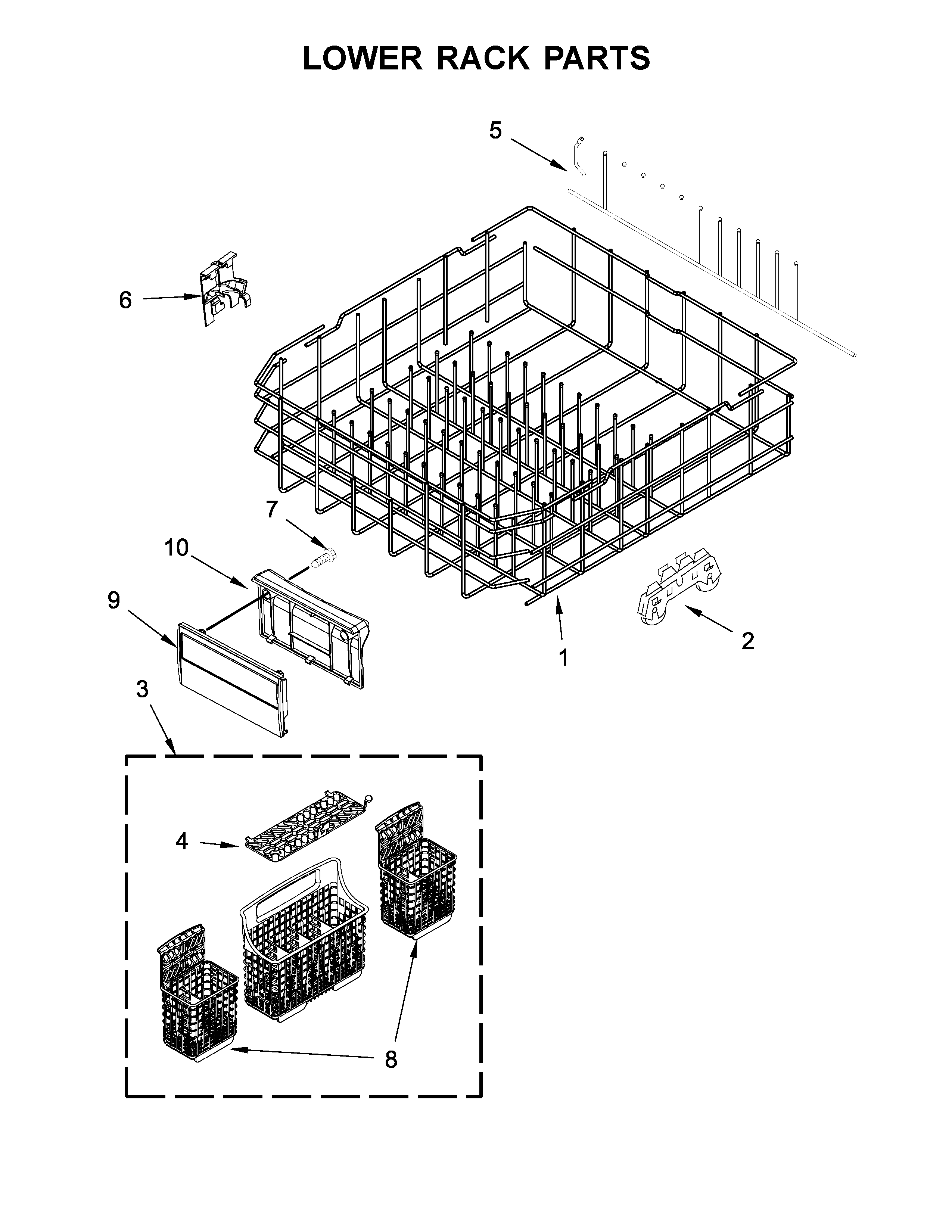 LOWER RACK PARTS