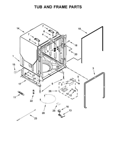 Tub and frame parts