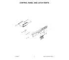 Kenmore 66514545N711 control panel and latch parts diagram