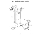 Kenmore 2214545N711 fill, drain and overfill parts diagram