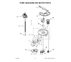 Kenmore 66514545N711 pump, washarm and motor parts diagram