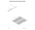 Kenmore 66514545N711 third level rack and track parts diagram