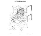 Kenmore Elite 66512793K314 tub and frame parts diagram