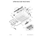 Kenmore Elite 66512793K314 upper rack and track parts diagram
