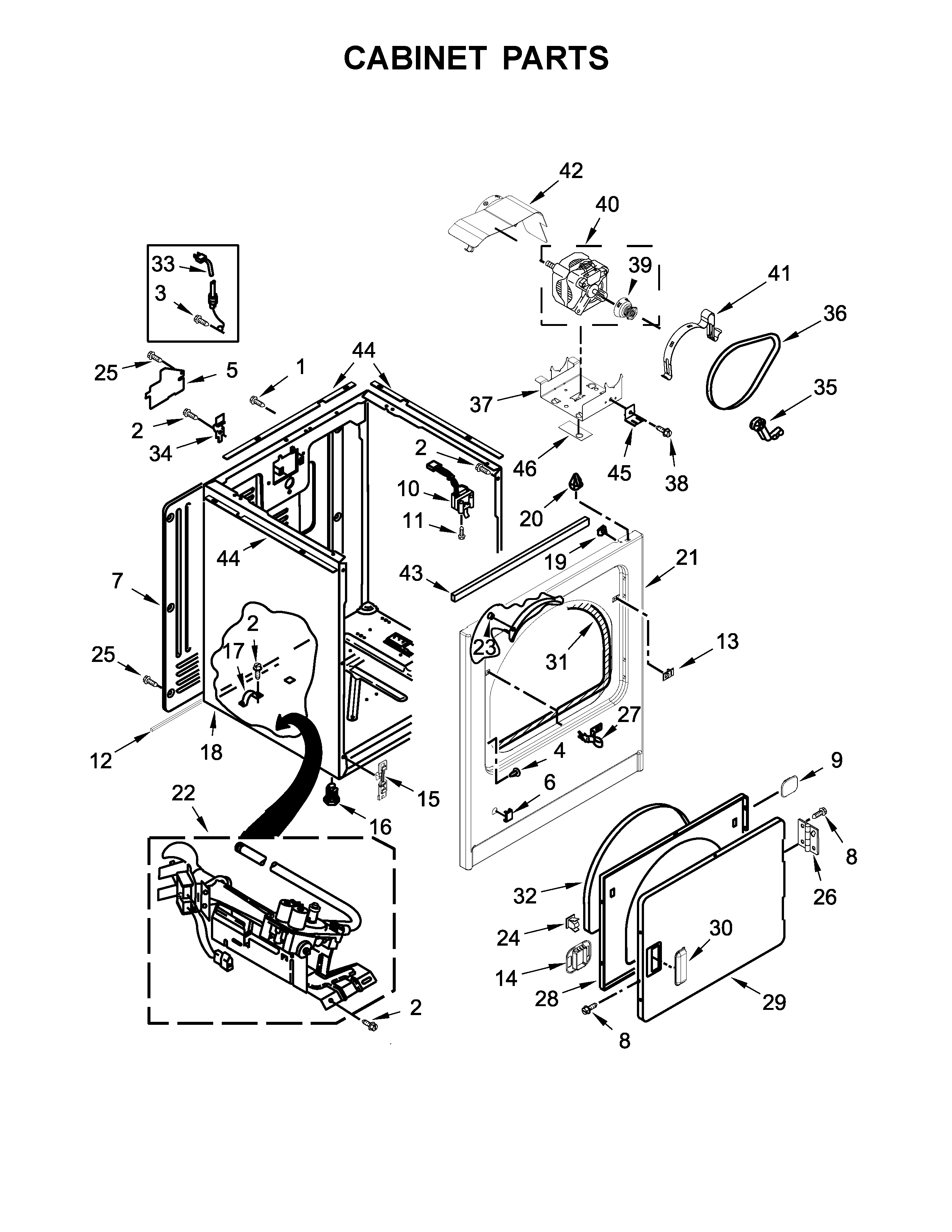 Cabinet parts