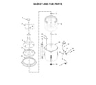 Kenmore 1105142512 basket and tub parts diagram