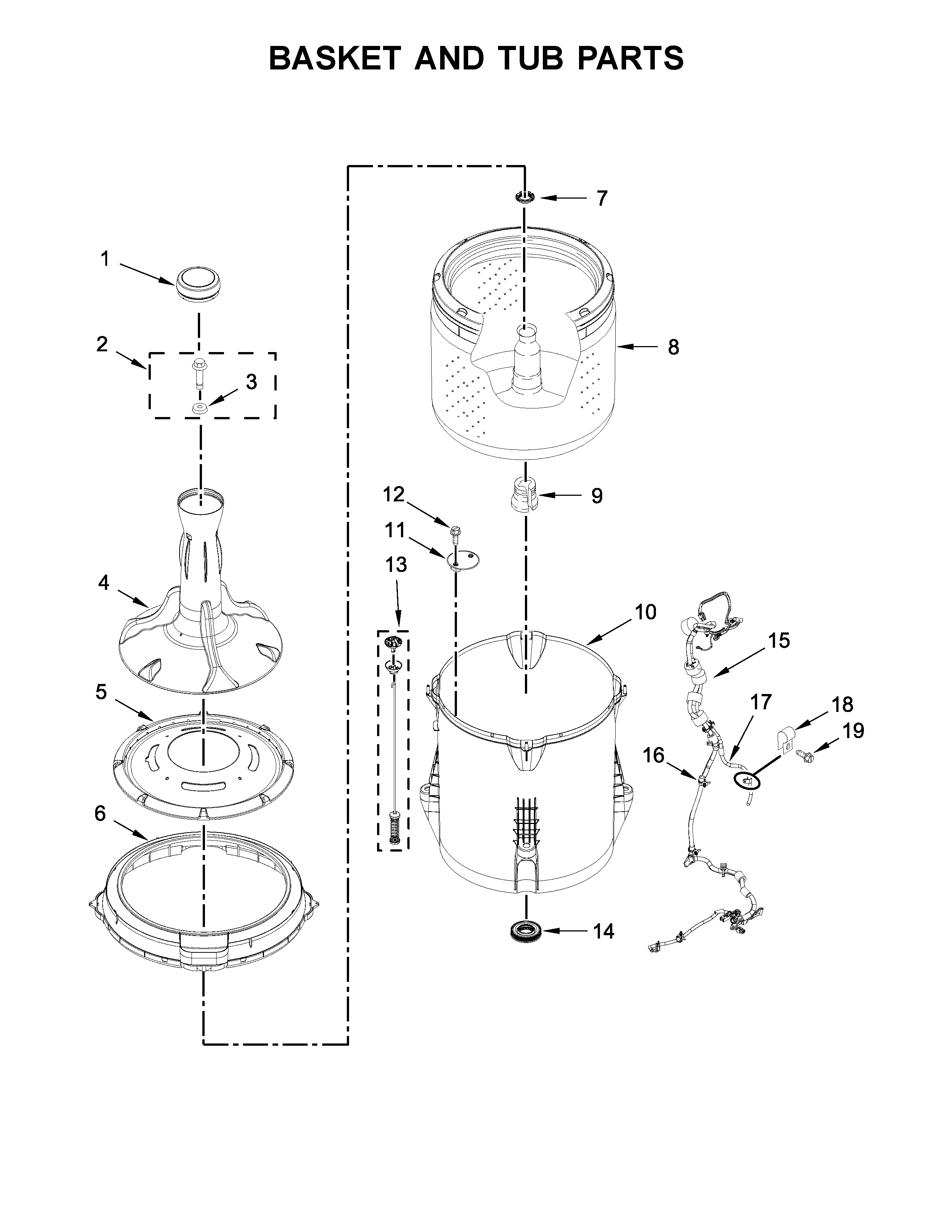 Basket and tub parts
