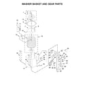 Kenmore 11081442710 washer basket and gear parts diagram