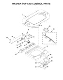 Washer top and control parts