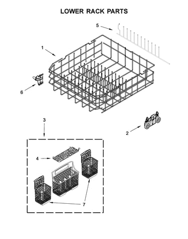 Lower rack parts