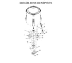 Kenmore 11020362810 gearcase, motor and pump parts diagram