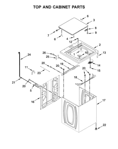 Top and cabinet parts