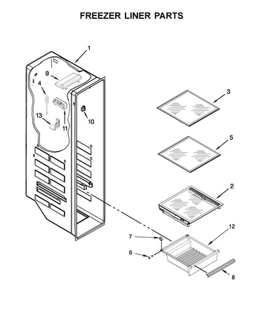 Freezer liner parts