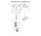 Kenmore 10651133213 icemaker and ice container parts diagram
