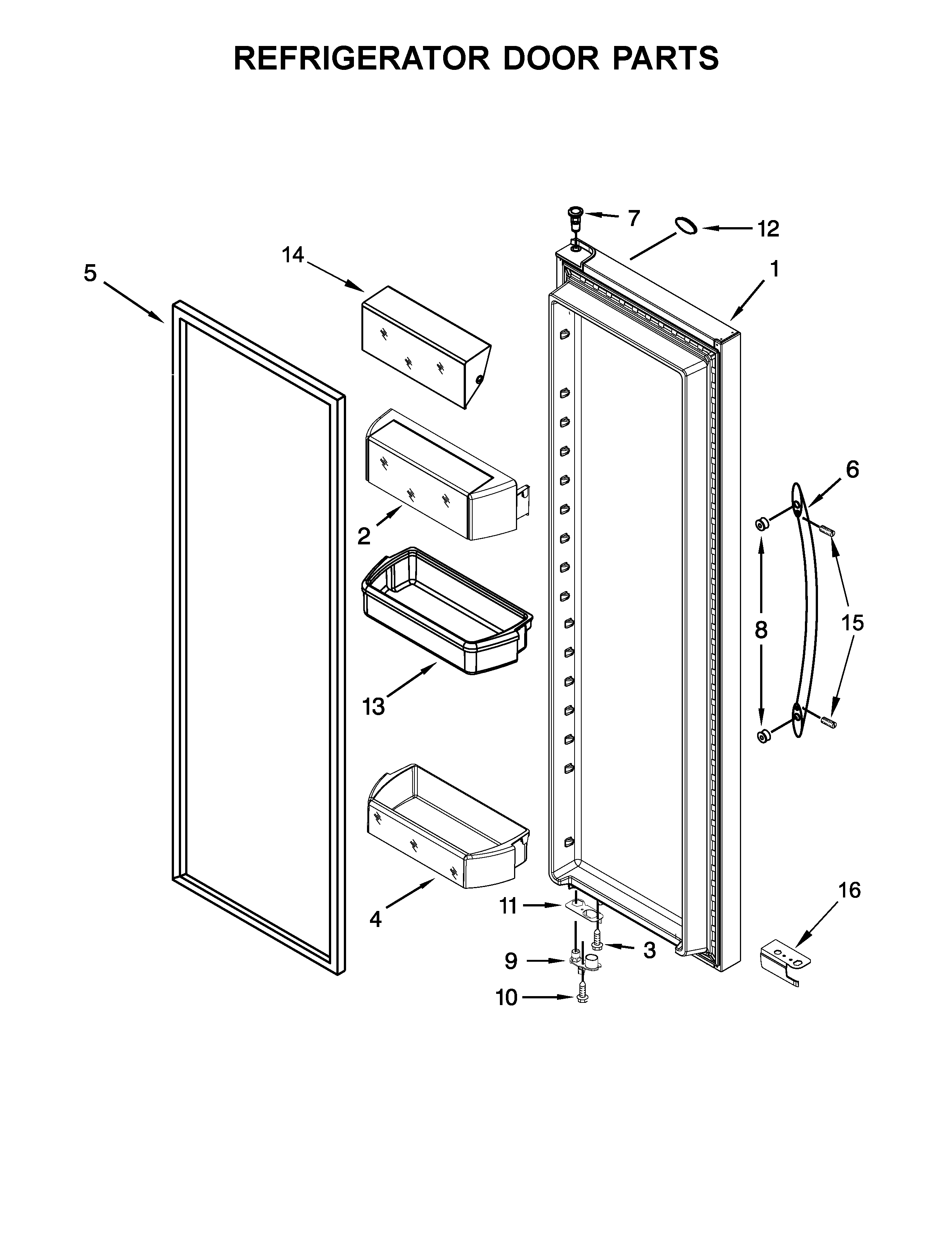 Refrigerator door parts