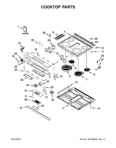 Cooktop parts