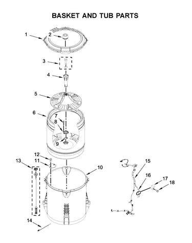 Basket and tub parts