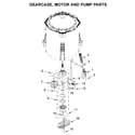 Kenmore 11020362811 gearcase, motor and pump parts diagram