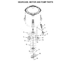 Kenmore 11020362811 gearcase, motor and pump parts diagram
