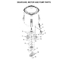 Kenmore 11025122811 gearcase, motor and pump parts diagram