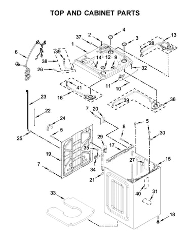 Top and cabinet parts