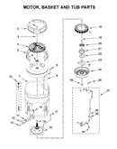 Motor, basket and tub parts