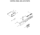 Kenmore 2212413N414 control panel and latch parts diagram