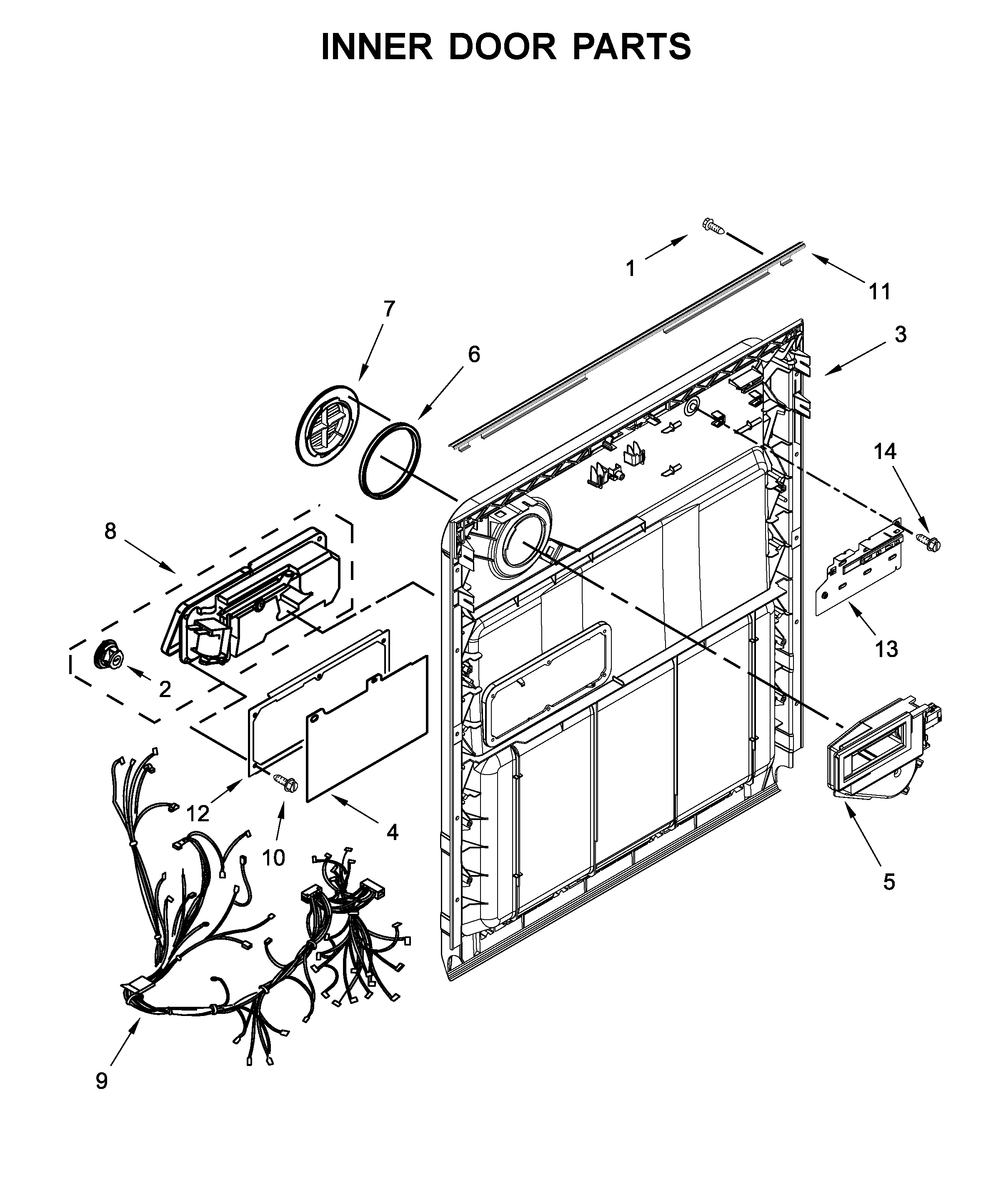 Inner door parts